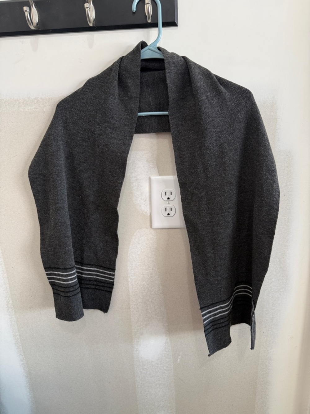 Kenneth Cole Charcoal Gray Open-Front Lightweight Shrug